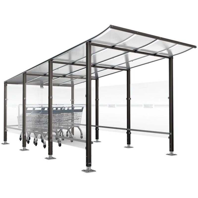 Abri pour chariots magasin - Sur platines