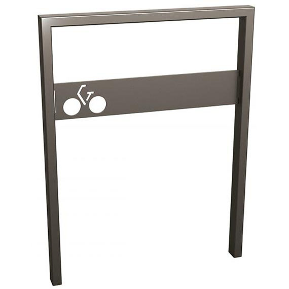 Appui vélos Milan avec signalétique vélo - Scellement direct - Peint