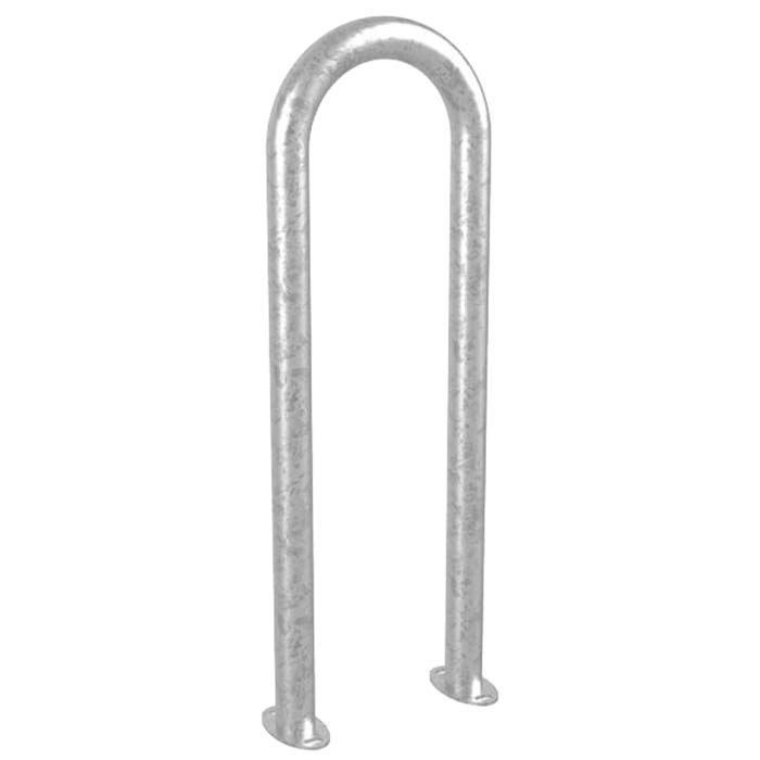 Arceau appui-cycle trombone D. 50 mm - Galvanisé - Sur platines