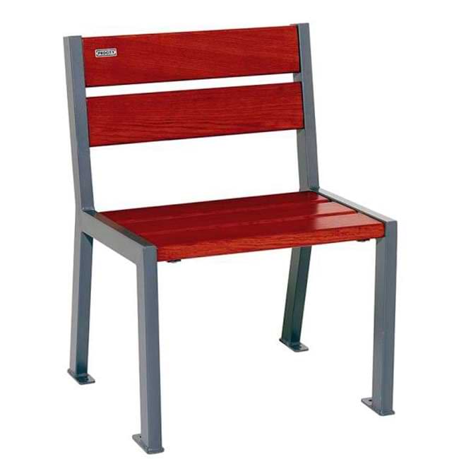 Banc public acier et bois Silaos - L. 600 mm