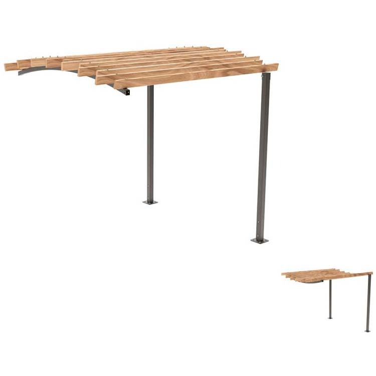 Pergola urbaine Océan - Module complémentaire frontal 1 - P. 2770 mm