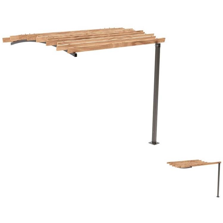 Pergola urbaine Océan - Module complémentaire frontal 2 - P. 2770 mm