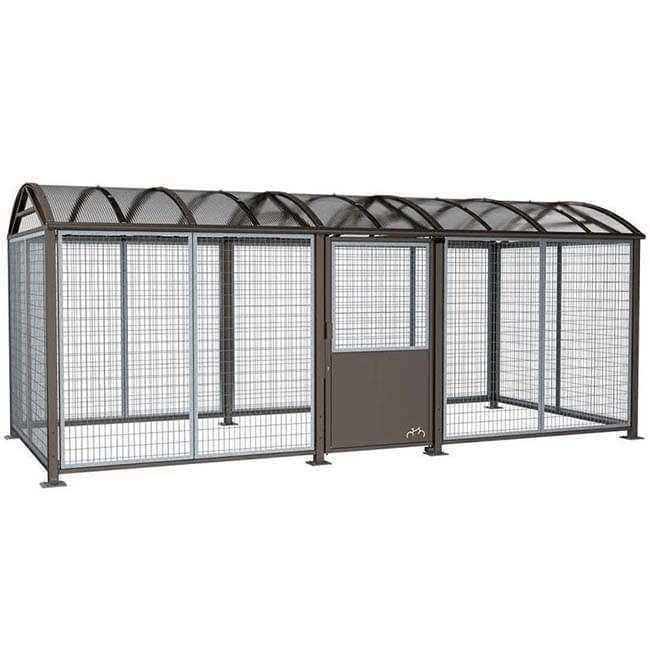 Abri 2 roues sécurisé XL - Fermeture Digicode mécanique - Grille galvanisée