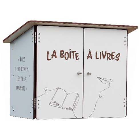Boite à livres HPL - H. 500 X P. 310 X L. 600 mm