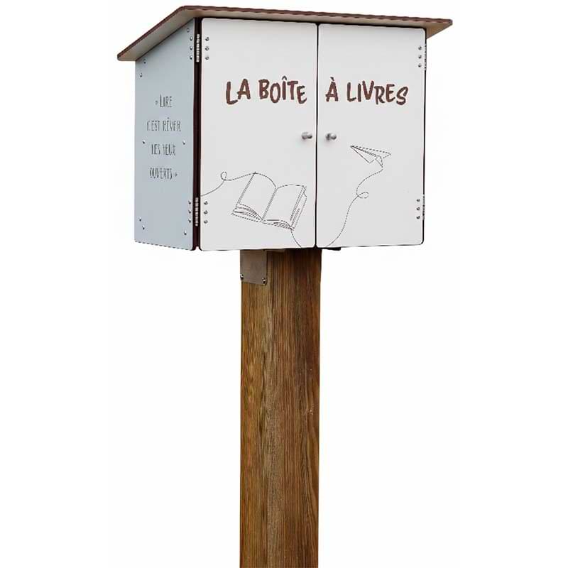 Option : Pied pour boite à livres - H. 1500 X 145 X 145 mm
