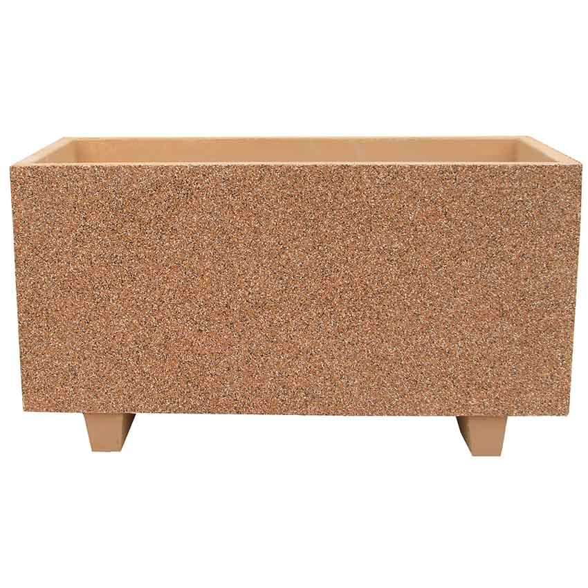 Jardinière béton rectangulaire - avec pieds