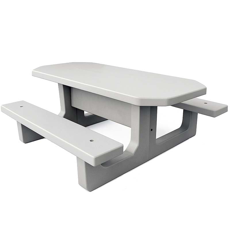 Table pique-nique béton Jura PMR - Blanc