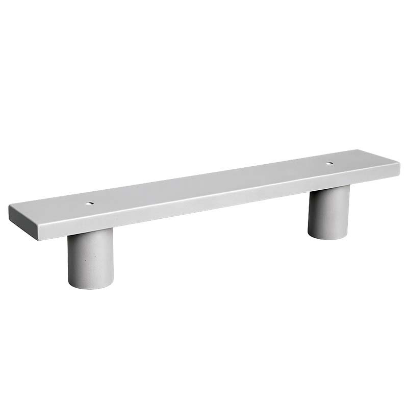 Banquette droite - Finition béton naturel blanc