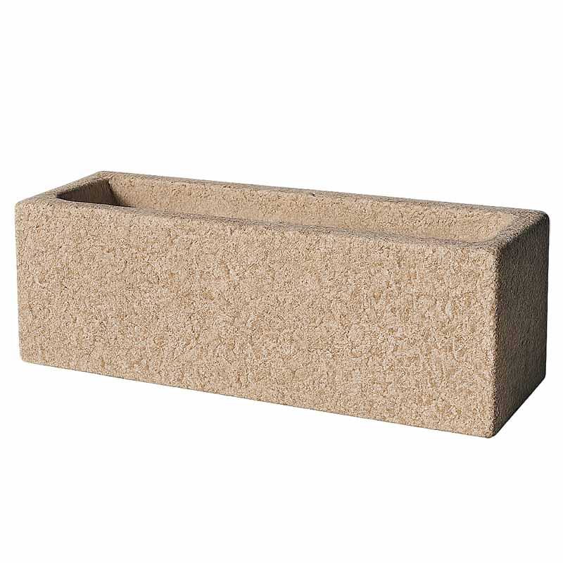 Jardinière béton rectangulaire gravillons lavés - 116L