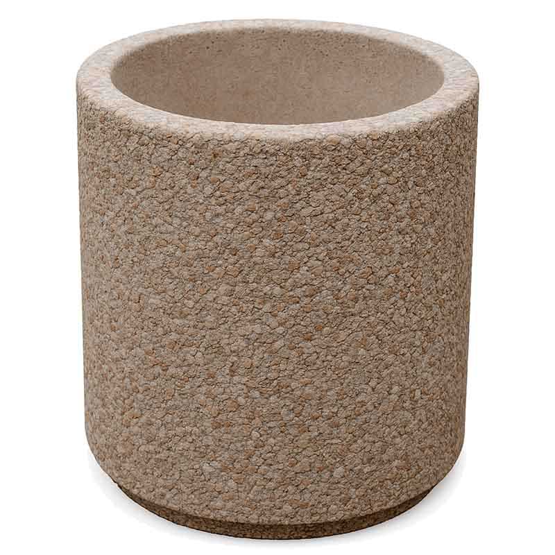 Jardinière béton cylindrique gravillons lavés - 45L