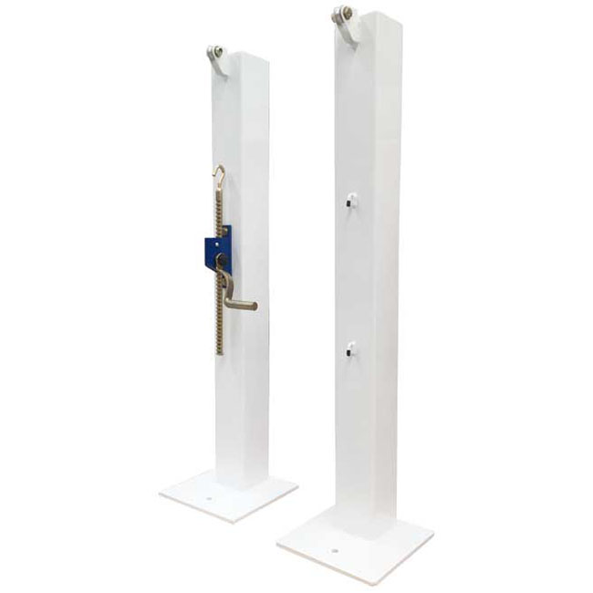 Poteaux de tennis sur platine 80 X 80 mm - La paire