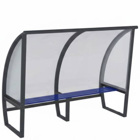 Abri joueurs aluminium et polycarbonate - L. 2 m (4 joueurs)