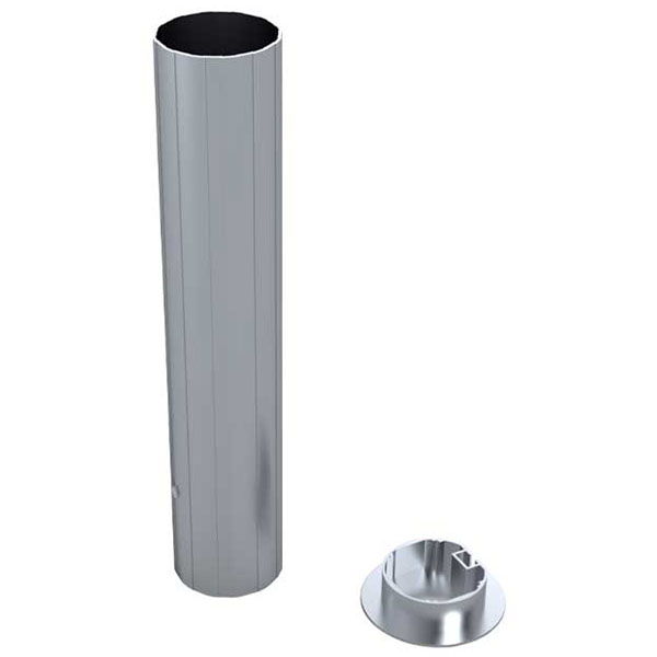 Jeu de 2 fourreaux aluminium pour D. 90 mm