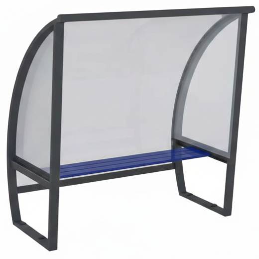 Abri joueurs aluminium et polycarbonate - L. 1,5 m (3 joueurs)