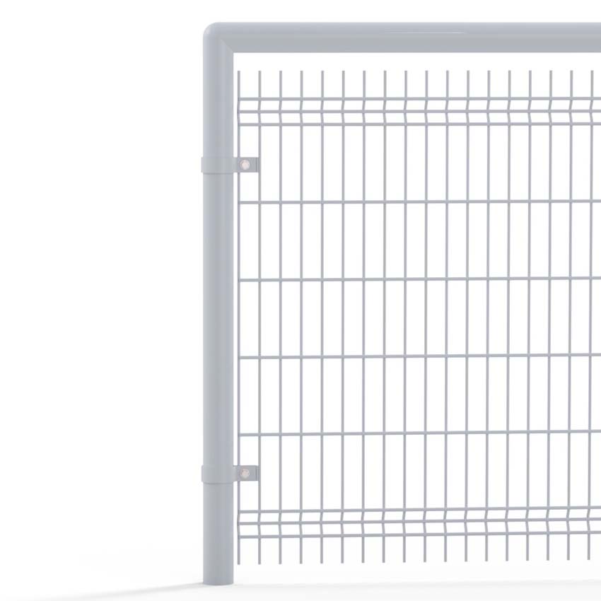 Main courante grillagée - Ecartement 3 m - Blanc (Prix au ml)