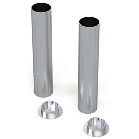 Fourreaux alu pour buts D. 90 mm avec couvercles - Jeu de 4