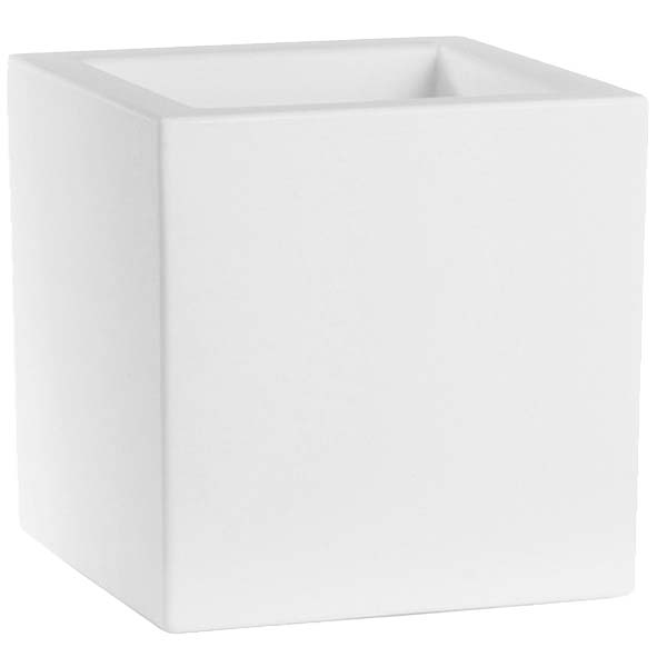 Jardinière Graminée carrée - H. 580 X L. 580 X P. 580 mm - Blanc
