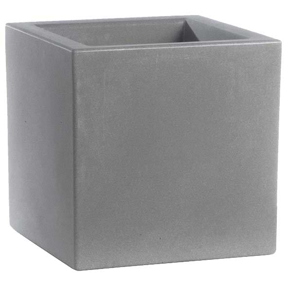 Jardinière Graminée carrée - H. 580 X L. 580 X P. 580 mm - Gris tourterelle