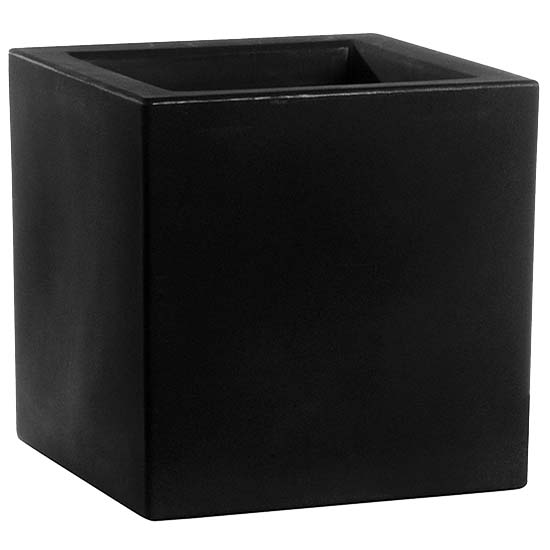 Jardinière Graminée carrée - H. 580 X L. 580 X P. 580 mm - Noir