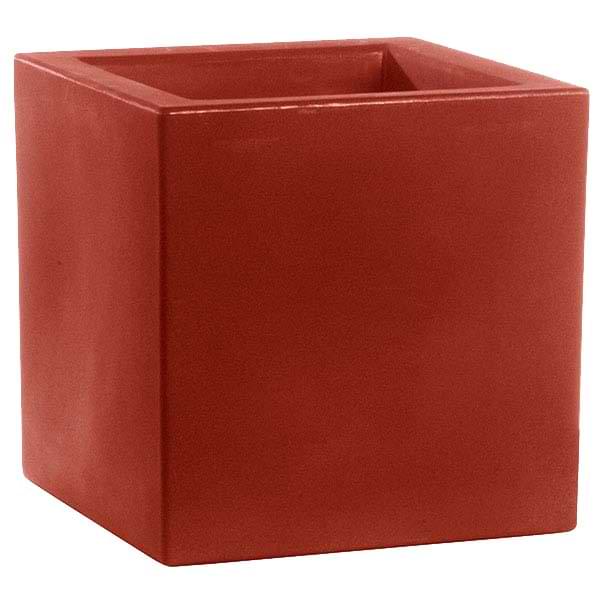 Jardinière Graminée carrée - H. 580 X L. 580 X P. 580 mm - Rouge