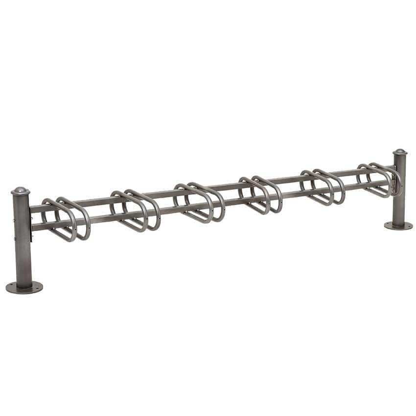 Support cycle simple face - 6 places - L. 2457 X P. 374 mm