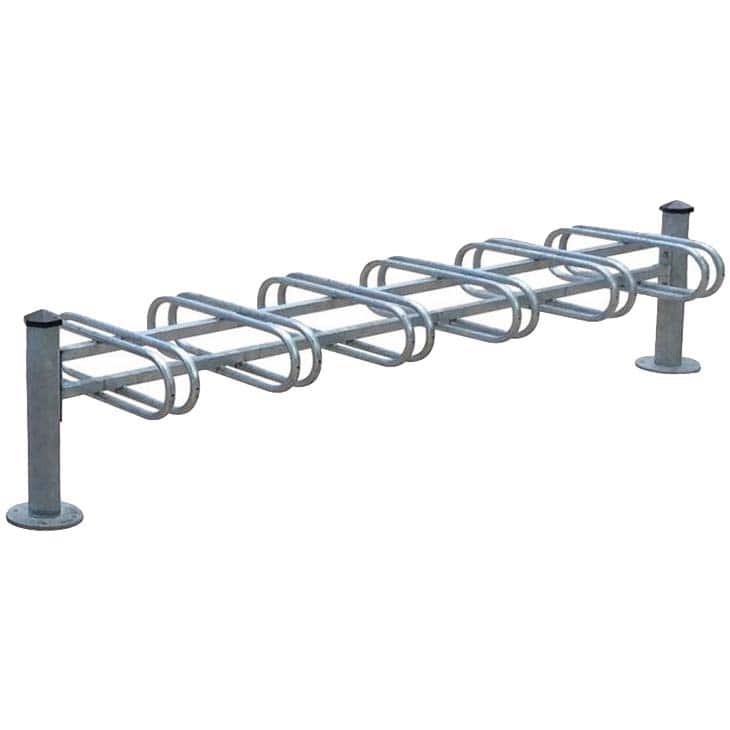 Support cycle double face galvanisé - 2 X 6 places - L. 2457 X P. 550 mm