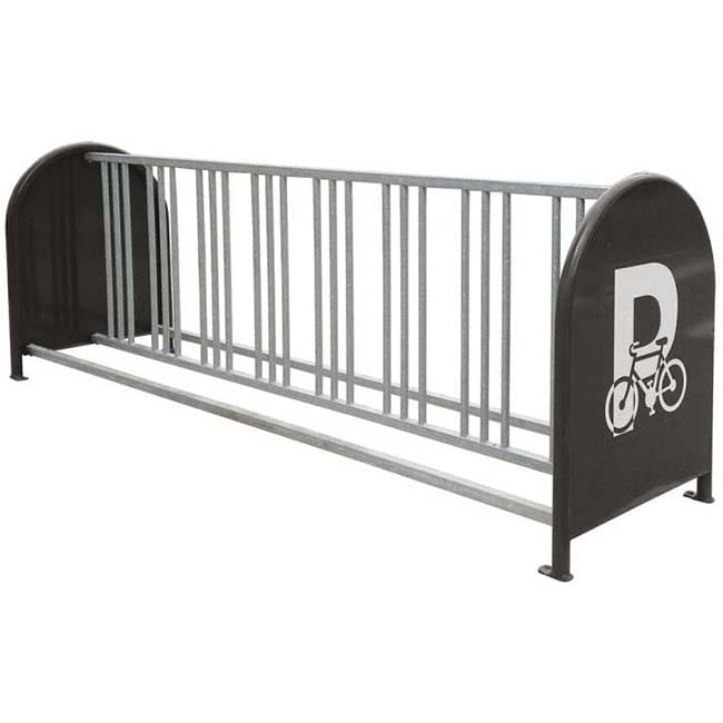 Support cycles acier galvanisé - 16 places - Gris City