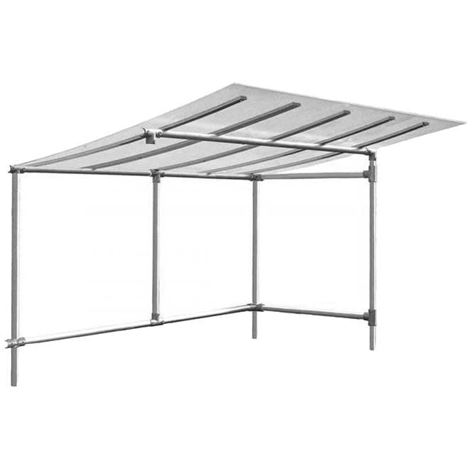 Abri vélos alu - Elément complémentaire - L. 2406 mm