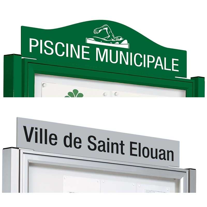 Bandeau signalétique pour vitrine extérieure