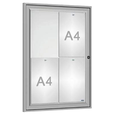 Vitrine extérieure Tradition 4 A4 - Anodisée