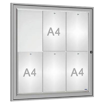 Vitrine extérieure Tradition 6 A4 - Anodisée