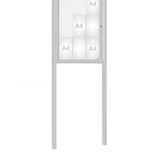 Kit poteaux 60 X 40 mm anodisé - Scellement direct