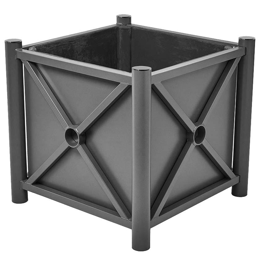 Bac à palmier Province H. 750 X 800 X 800 mm - Pommeaux Inox