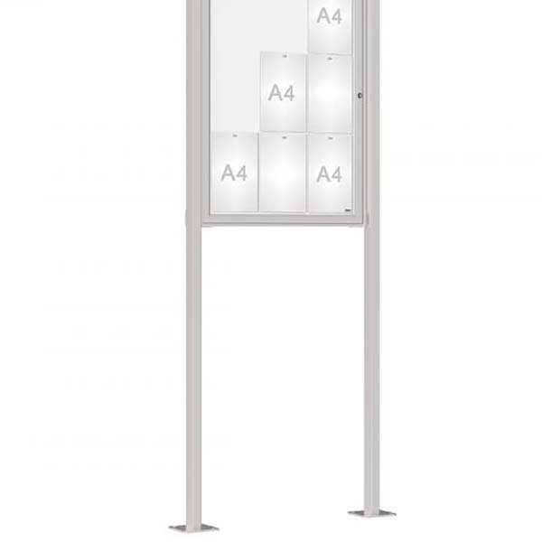 Kit poteaux 60 X 40 mm anodisé - Sur platines