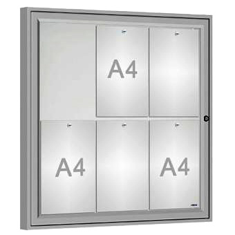 Vitrine extérieure Quality 6 A4 - Anodisée