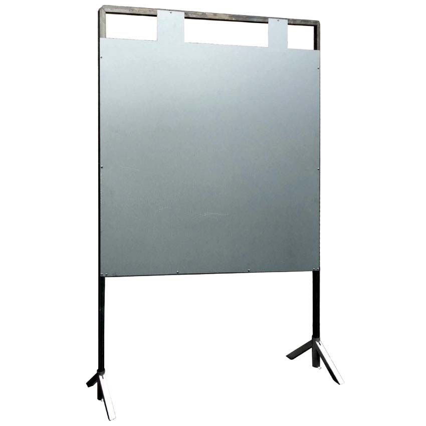 Panneau électoral tube carré - 2 candidats - H. 1250 X L. 1400 mm