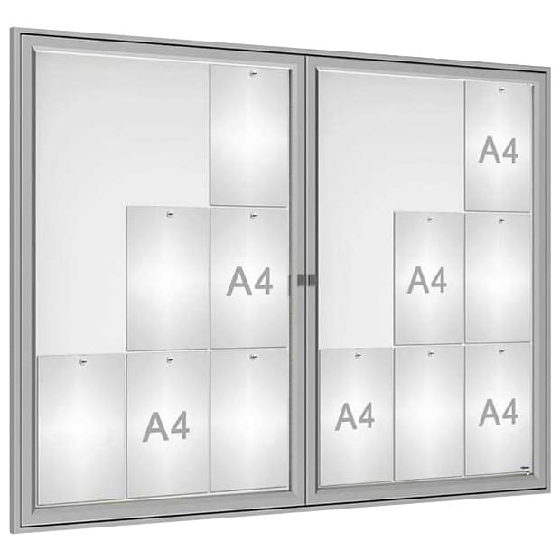 Vitrine extérieure Tradition 18 A4 - Anodisée
