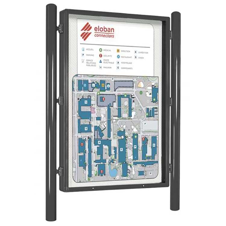 Panneau vitrine H. 1860 X L. 1310 mm - Version simple face