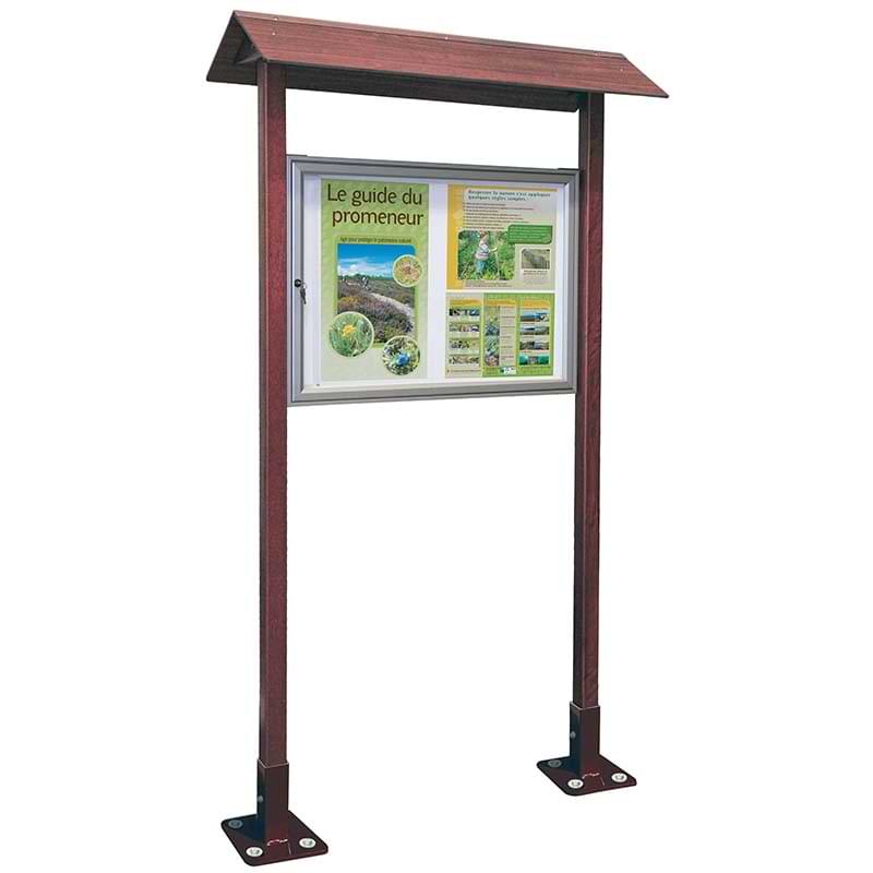 Vitrine bois et aluminium simple face - 8 A4