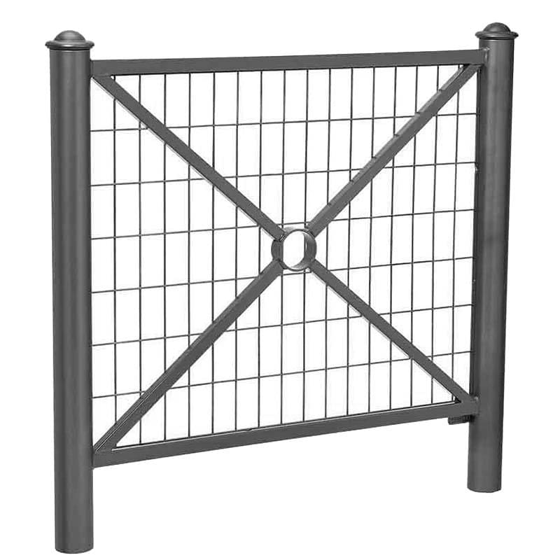 Barrière Chaumont - Version grillagée L. 1072 mm - Pommeaux Agora