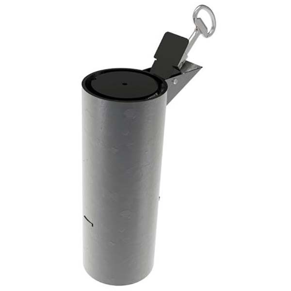 Fourreau d'amovibilité verrouillable galvanisé - Pour poteau D. 90 mm