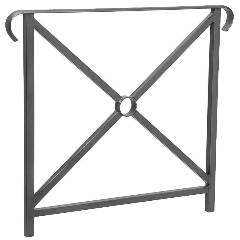 Barrière main courante Héritage L. 800 mm - Double crosse