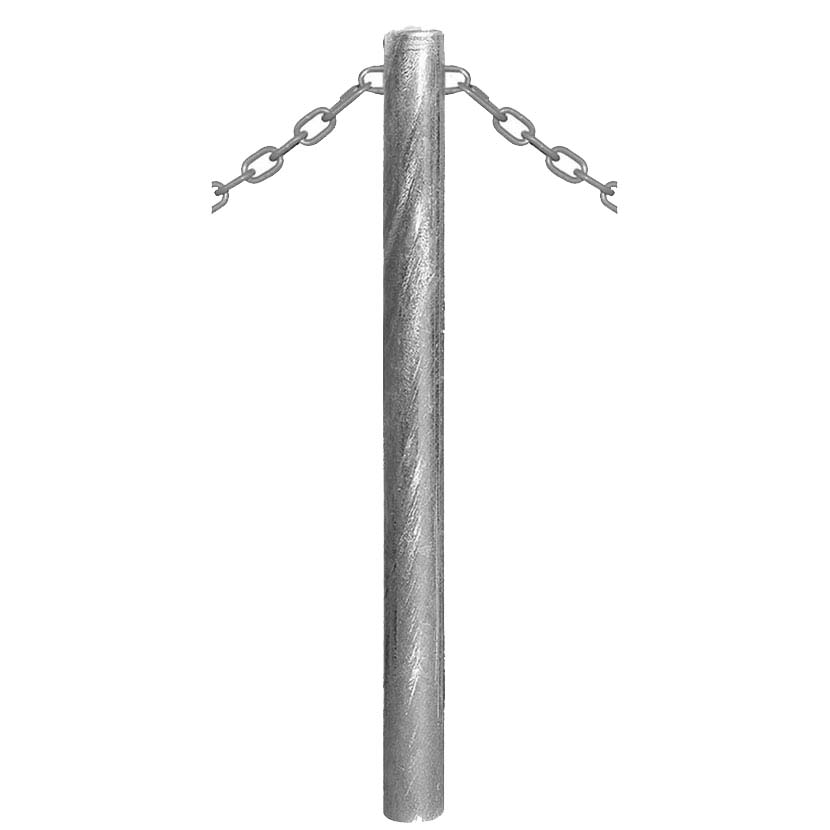Potelet galvanisé D. 76 X H. Hors sol 1000 mm - 2 anneaux