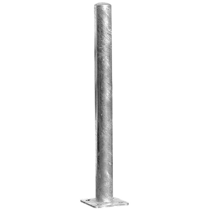 Poteau sur platine D. 90 X H. 1000 mm - Galvanisé