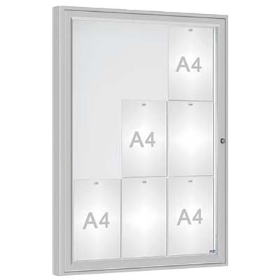 Vitrine City - Porte battante 9 A4 - Anodisée