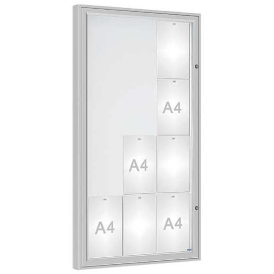 Vitrine City - Porte battante 12 A4 - Anodisée