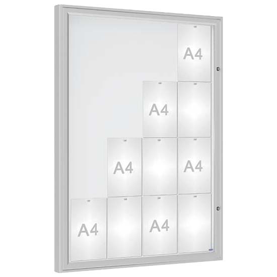 Vitrine City - Porte battante 16 A4 - Anodisée