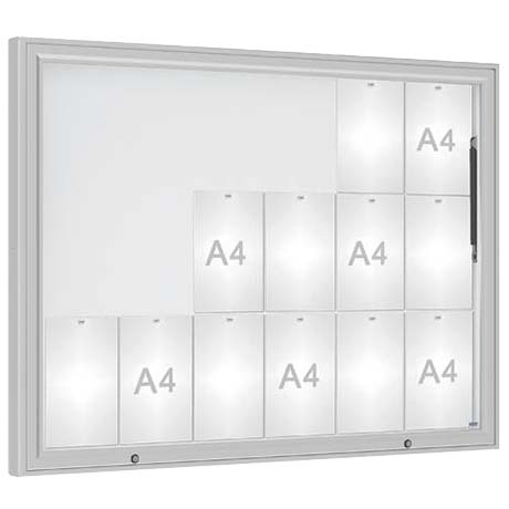 Vitrine City - Porte levante 18 A4 - Anodisée