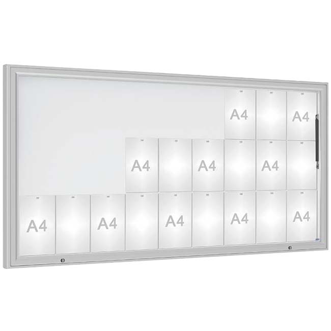 Vitrine City - Porte levante 27 A4 - Anodisée