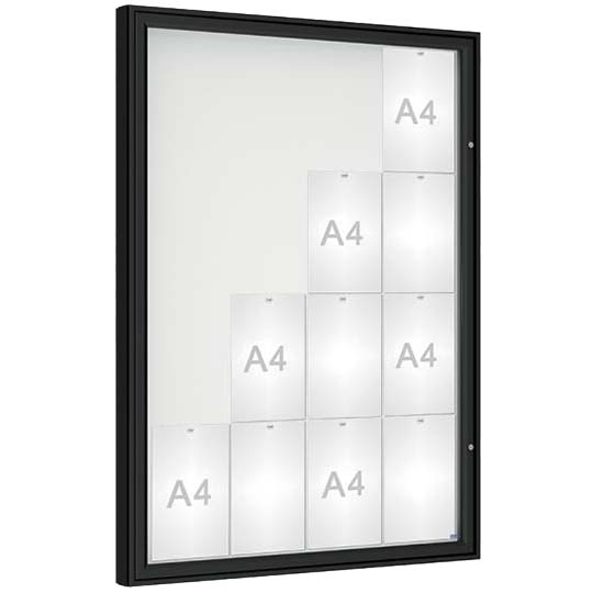 Vitrine City - Porte battante 16 A4 - Couleur